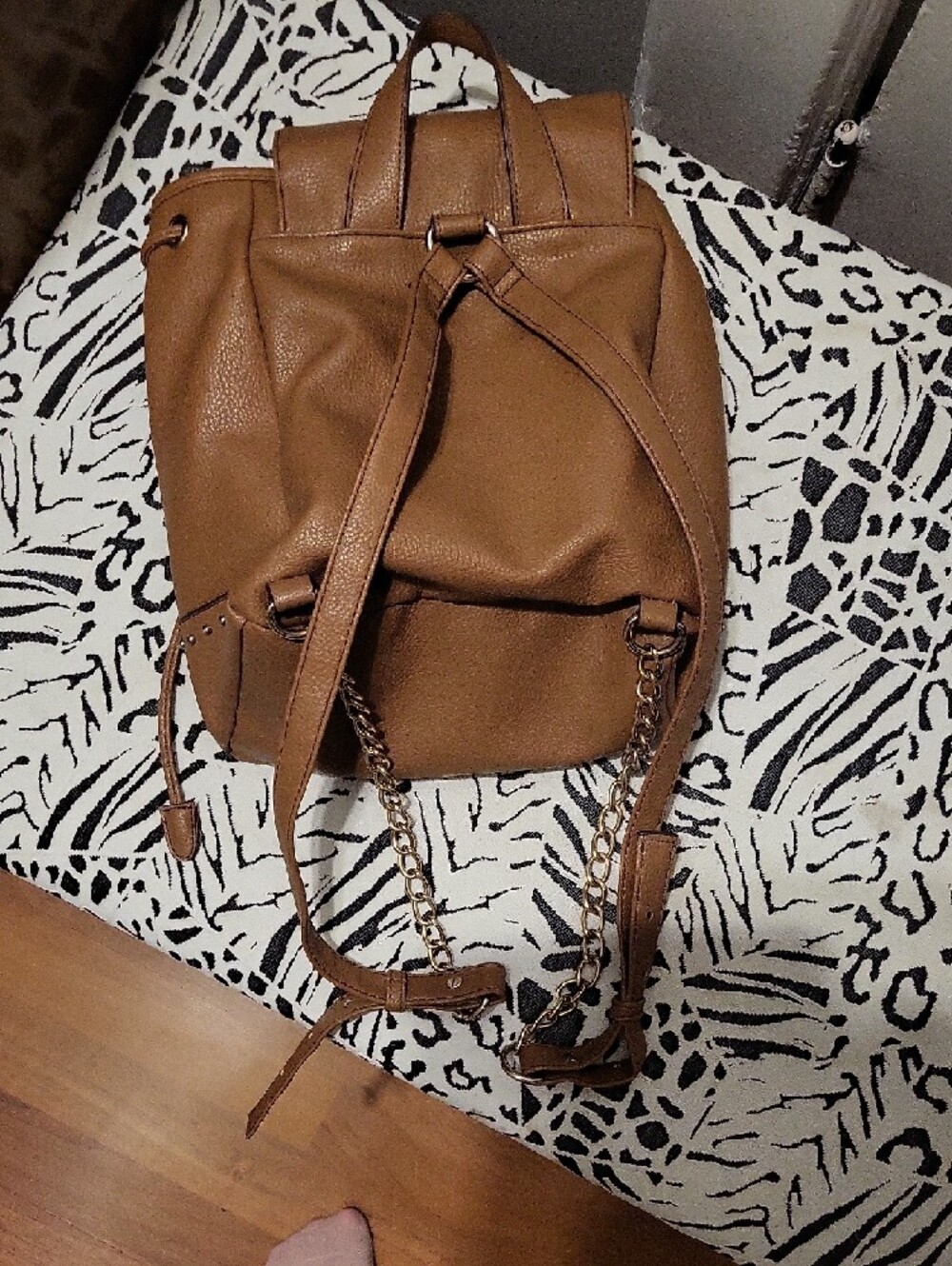 GUESS Tan Studded Drawstring Backpack - Picture 6 of 8